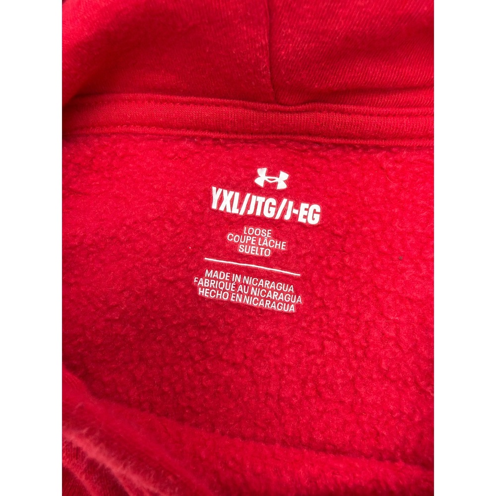 Under Armour Kids Red Freedom Logo Hoodie Sweatshirt YXL 1380851-600 - Picture 4 of 9